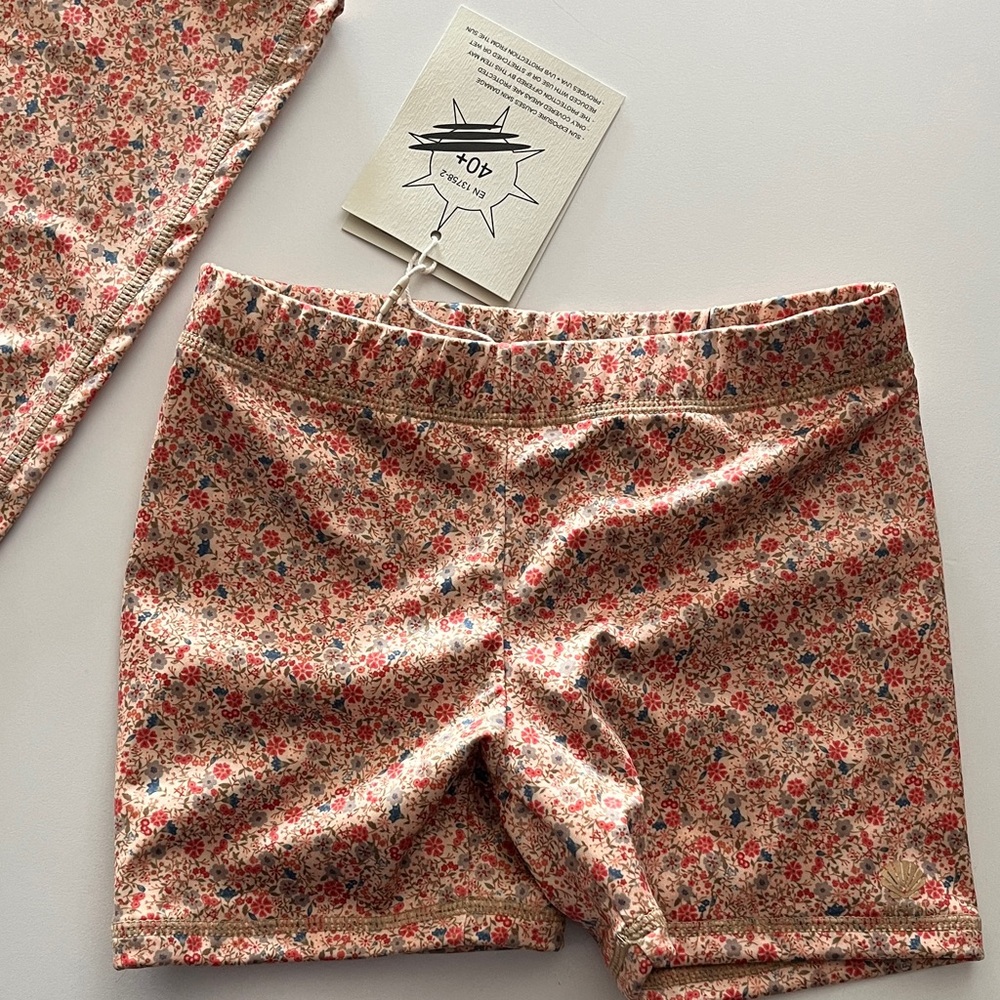 Wheat Kids Floral Rashguard Set - Red - Picture 4 of 7